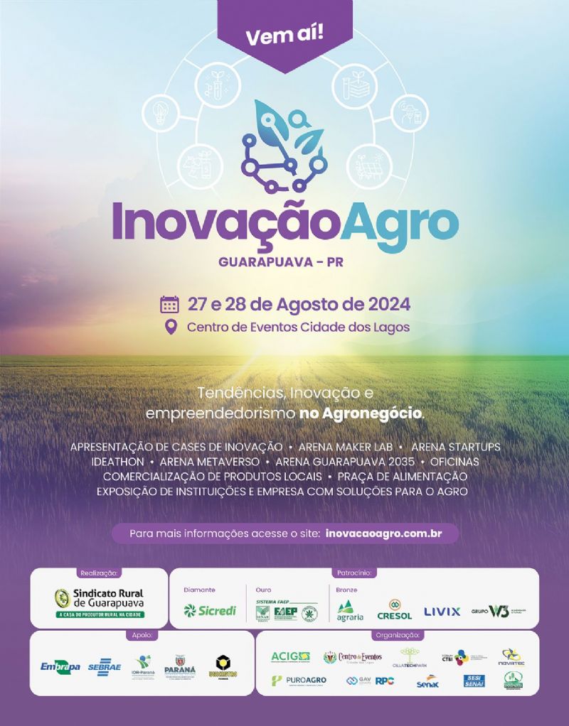 "Comunidade em geral também pode participar do InovaçãoAgro", destaca Botelho